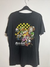 Mario Kart Racing Team T-Shirt Men Medium M Short Sleeve Crew Neck Graphic Black