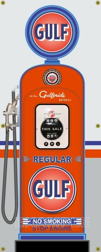 Gulf gas pump wayne 50s - gas, style