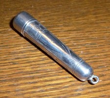 Antique Silver Cheroot Holder & Case, Hall & Fitzgerald, Birmingham 1919