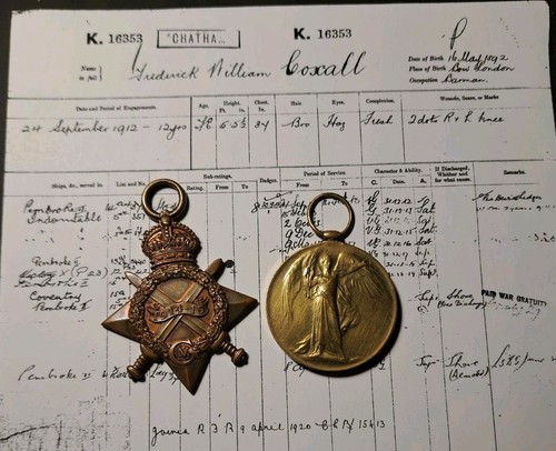 Ww1 1915 star victory medal - 1915,