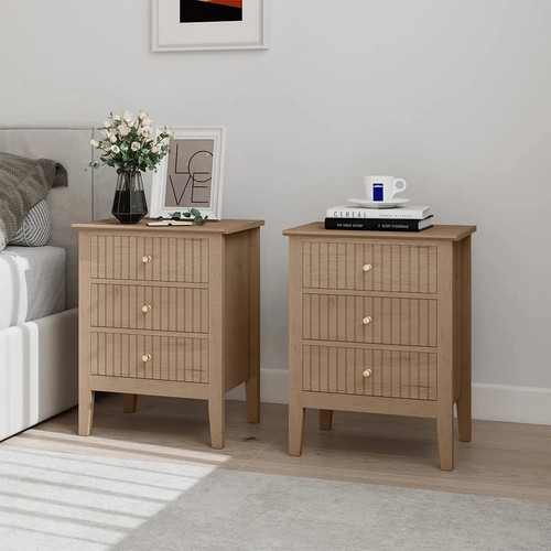 Pair drawer bedside - 3,