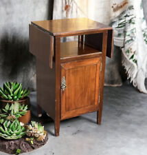 Edwardian Bedside Cabinet. In Mahogany With Fold Out Flaps