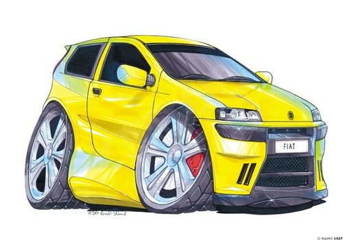 Fiat punto yellow koolart - fiat,