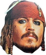 Star Cutouts Cardboard Jack Sparrow Full Face Mask Fancy Dress Accessory