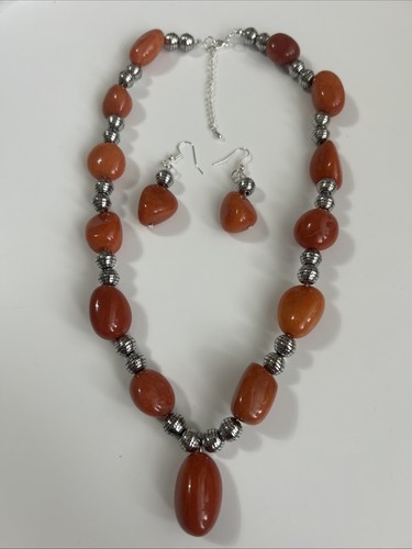 Necklace with earrings made - with,