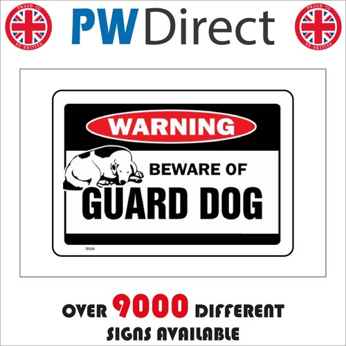 Sign warning beware guard - sign,