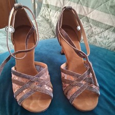 Gold/bronze Dance Shoes On