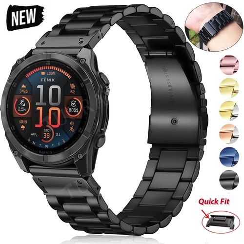Quick fit metal steel watch - metal,