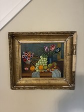 Antique Gold Frame With Vintage Oil Painting