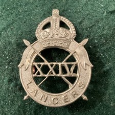 24th Lancers,   Cap Badge