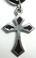 Windows of Light cross - Small Diamond (purple resin)