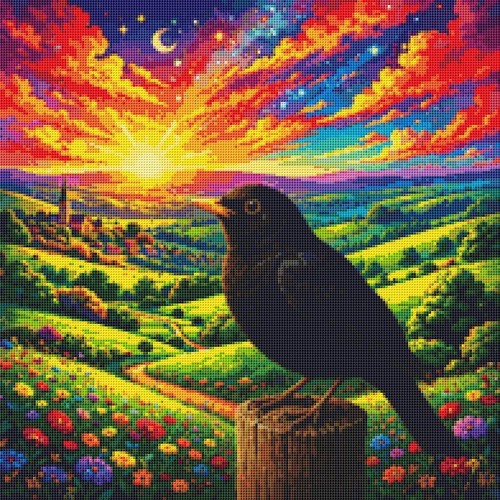Blackbird summer happiness - summer,