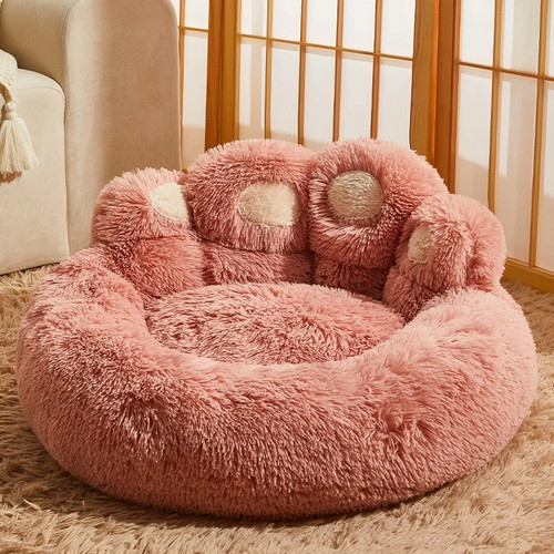 Fluffy calming dog - dog, bed
