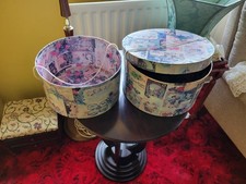 Hat Boxes Set of 2 With Floral