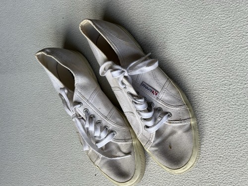 Superga white canvas trainers - superga,