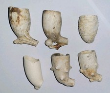 Antique 6 x CLAY PIPE BOWLS