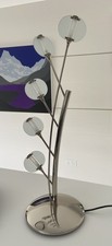 Halogen Table Lamp-Chrome and Glass -takes 5 x 20W halogen bulbs - Made in Italy