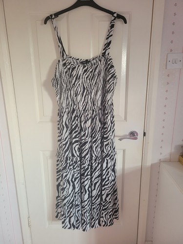 Zebra print sun dress - zebra, size