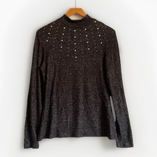 Very Grey Jumper With Pearl