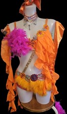 Orange And Pink Freestyle Dancing Costume Size U14 U16 Adult Size 10