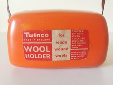 Vintage Twinco Yarn Holder Wool Crochet Orange