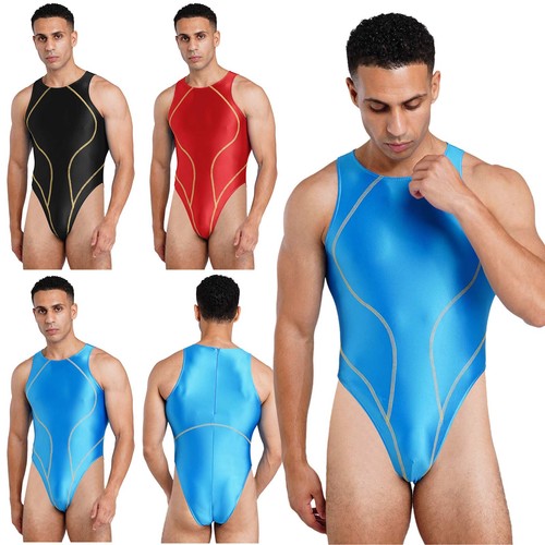 Men shiny satin sleeveless - satin,