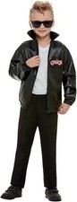 Boys Grease T-Birds Jacket Fancy Dress Costume Accessory Size Large 10-12 Years