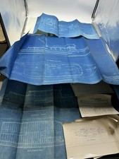 8 PC, 3 Blueprints! 1953 Plans 50 Foot ocean Cruiser Boat Yacht Nautical Decor