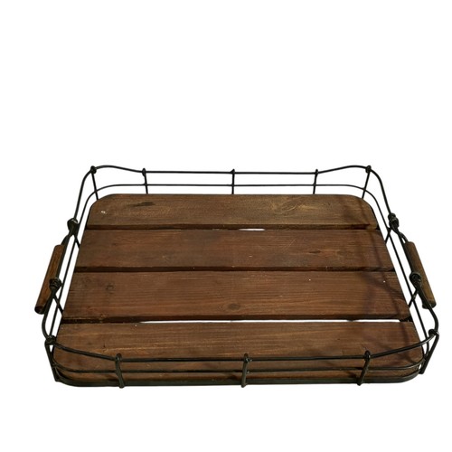 Vtg x17 rectangular wood - 13"x17",