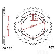 JT Rear Sprocket 48 T 520 P