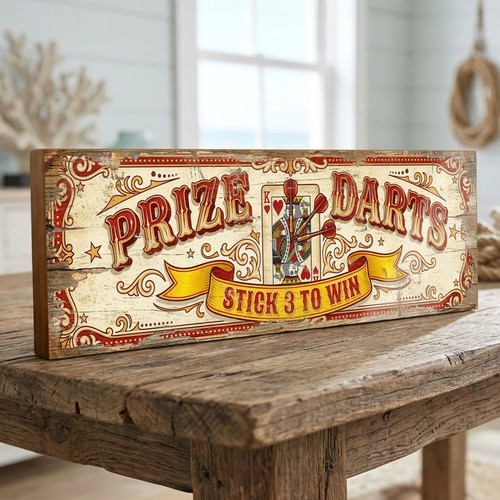 Darts fairground game sign - fairground,