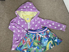 Mini Boden Terry Towelling Zipped Hoody & Colourful Skort.  Age 5 - 6 and 6 - 7