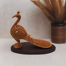 PEACOCK Wood Sculpture, JALI