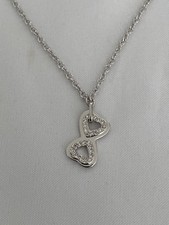 Rhodium Plated Fancy Heart