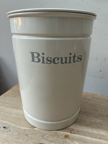 Retro cream enamel biscuit - cream,
