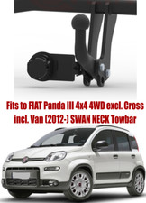 Swan Neck Tow Bar For FIAT Panda III 4x4 (4WD) (2012-) & NO ELECTRICS - F150