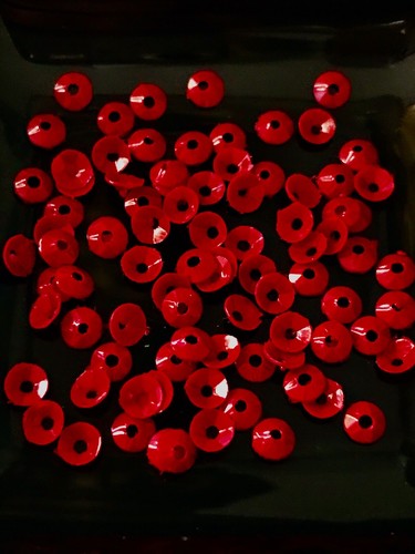 Sequins 4mm blood dark red - 4mm,