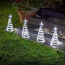 Christmas Tree Stake Lights Outdoor Garden Spiral Star LED Outdoor Xmas Decor