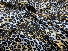 Leopard Print Cashmere Pashmina fabric Dress Craft Sewing Material 44''