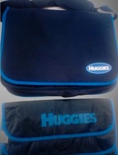 Huggies Baby Changing Bag with Mat | Blue Nappy Bag with Pockets