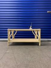 1970s bamboo and rattan coffee table with glass table and cane shelf