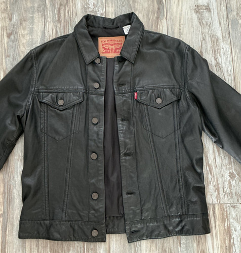 Levi red tab leather - tab, trucker