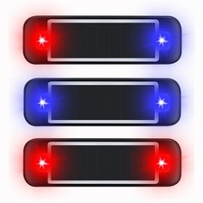 Solar Powered Car LED Alarm Warning Security Anti-Theft Flashing Sign Light SUV