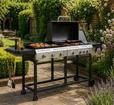 Large gas bbq side - large, burner