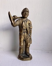 Vintage Solid Brass Coal Miner