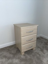 3 drawer Laminate Bedside Table 48cm X 47.5cm X 72cm
