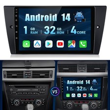 For BMW E90 E91 E92 E93 Car Stereo Head Unit Android14 GPS Sat Nav Radio CarPlay