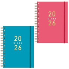 2026 Diary A5 Day Per Page Spiral Bound Stylish Daily Planner Organiser