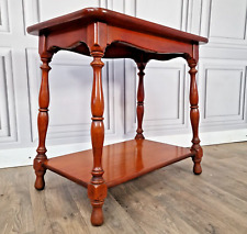 Vintage Hall Table - Antique Style Turned Solid Wood Maple Side Joint Coffee