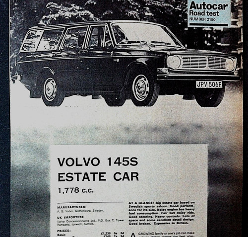 Volvo145s estate car 1778cc - estate,
